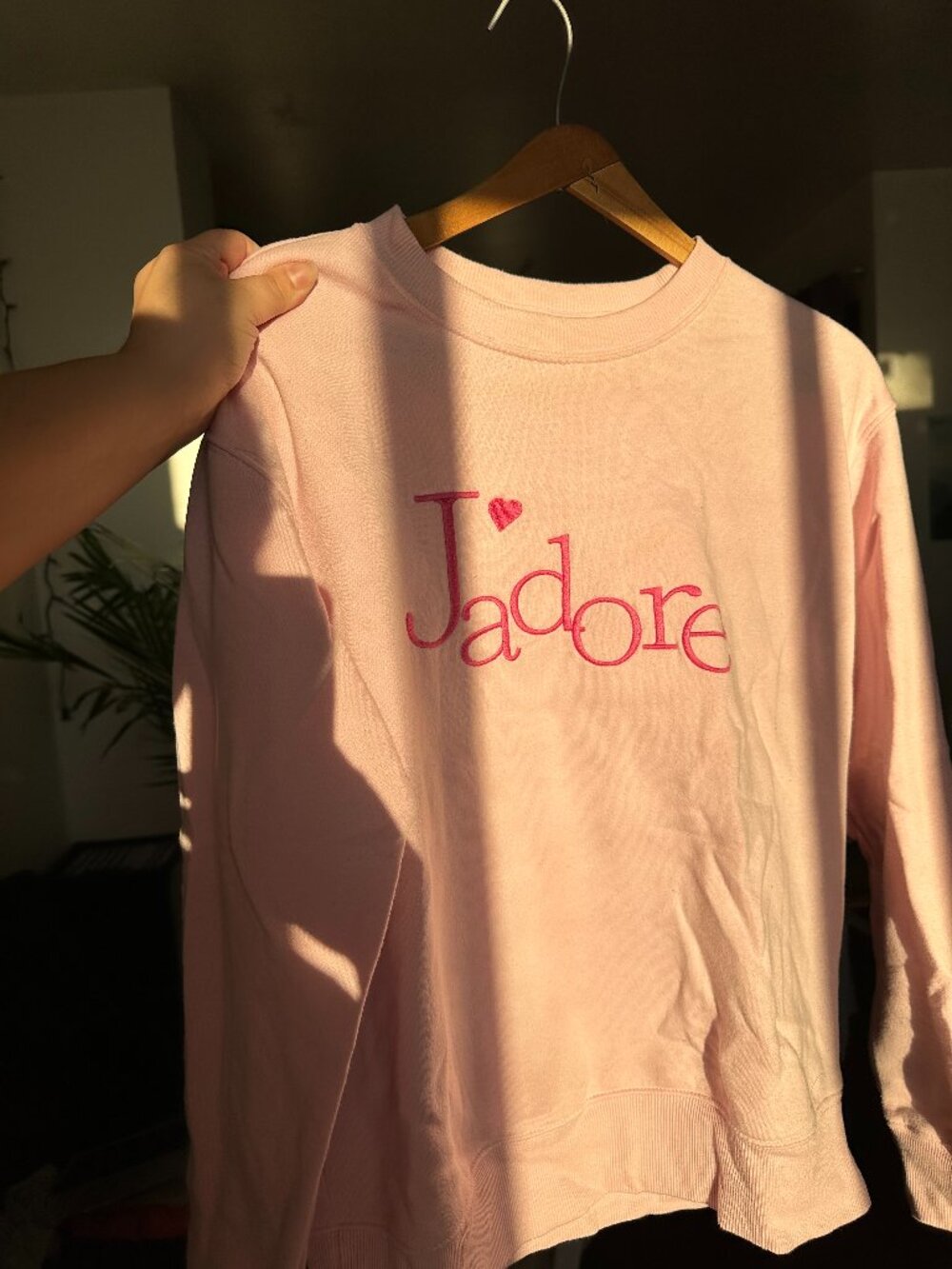 "J'adore" Sweatshirt - Size S